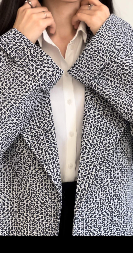 کت سرمهای طرح دار