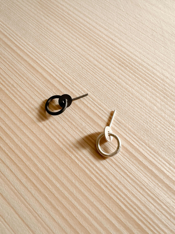 گوشواره نقره دستساز "کوبه"