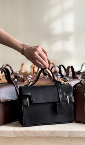 کیف چرم مصنوعی "صندوق"