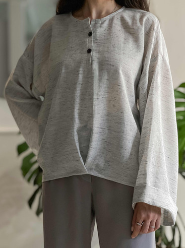 شومیز لینن کرهای "لومه"