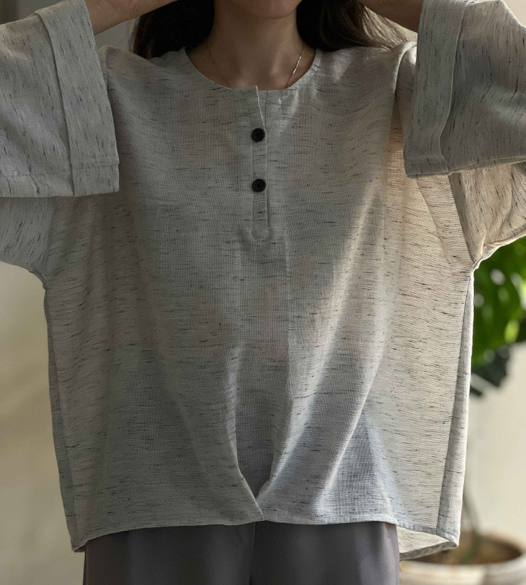 شومیز لینن کرهای "لومه"