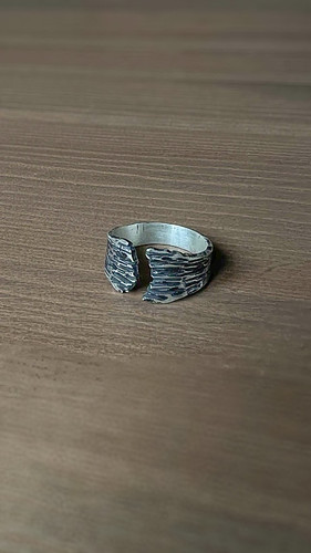 انگشتر نقره دستساز "شکاف"